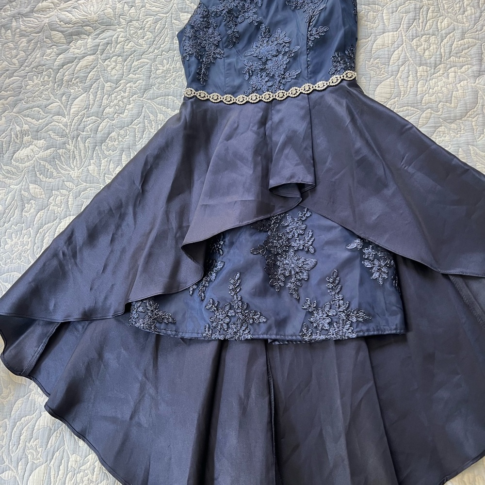 Rachel Zoe Midnight Blue Layered Kids Dress